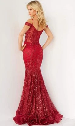 Jovani - 05838 Off Shoulder Glitter Mermaid Gown 7 Jovani - 05838 Off Shoulder Glitter Mermaid Gown