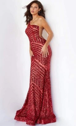 Jovani - 06017 Geometric Sequined Gown 13 Jovani - 06017 Geometric Sequined Gown