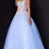 Jovani - 06207 Tulle Voluminous Crisscross Gown
