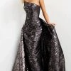 Jovani 06255 - Strapless Straight Across Neck Evening Gown 2 Jovani 06255 - Strapless Straight Across Neck Evening Gown