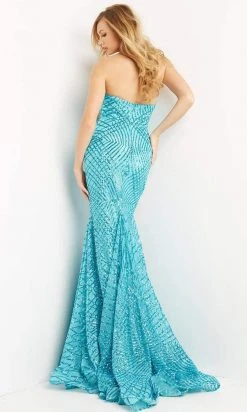 Jovani - 06516 Strapless Glitter Embellished Gown