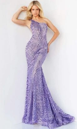 Jovani - 06517 One Shoulder Sequin Embellished Dress 12 Jovani - 06517 One Shoulder Sequin Embellished Dress