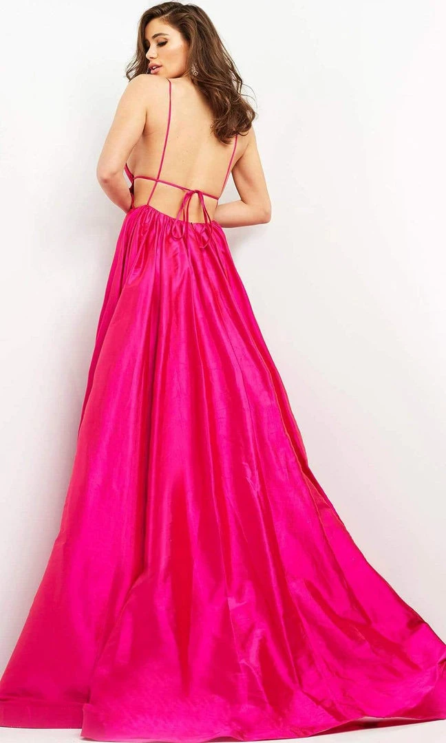 Jovani - 06540 Plunging Sweetheart Pleated Dress With Slit 4 Jovani - 06540 Plunging Sweetheart Pleated Dress With Slit