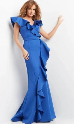 Jovani 06567 - Ruffle Trimmed Mermaid Evening Dress 8 Jovani 06567 - Ruffle Trimmed Mermaid Evening Dress