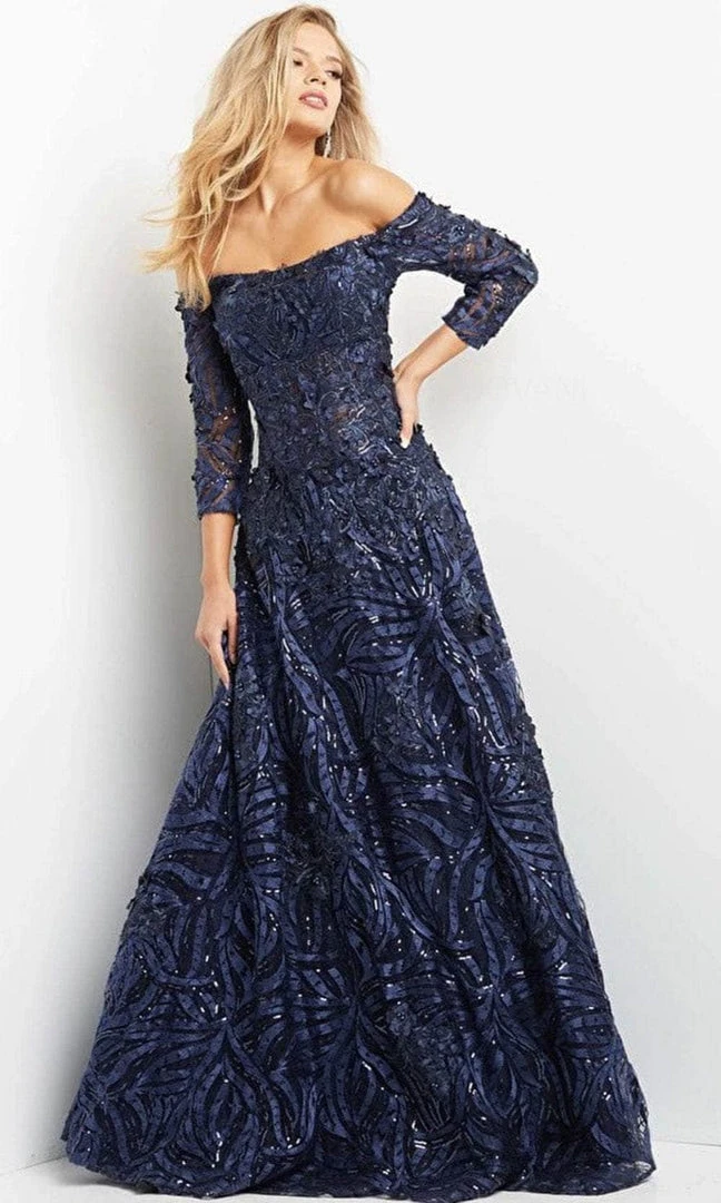 Jovani 06792 - Off-shoulder Straight Across Long Gown 3 Jovani 06792 - Off-shoulder Straight Across Long Gown
