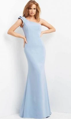 Jovani 06935 - Ruffle One Shoulder Evening Dress
