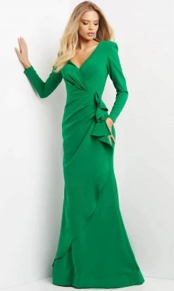 Jovani 06995 - Long Ruffle Draped Evening Dress 9 Jovani 06995 - Long Ruffle Draped Evening Dress