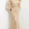 Jovani 07195 - Off-shoulder Quarter Length Sleeves Evening Gown 1 Jovani 07195 - Off-shoulder Quarter Length Sleeves Evening Gown