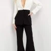 Jovani - 07205 Plunging Neck Two Toned Pantsuit 1 Jovani - 07205 Plunging Neck Two Toned Pantsuit