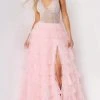 Jovani - 07235 Jeweled High Slit Tulle Gown 2 Jovani - 07235 Jeweled High Slit Tulle Gown