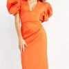 Jovani - 07269 Oversized Puff Sleeve Sheath Dress 2 Jovani - 07269 Oversized Puff Sleeve Sheath Dress