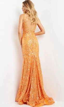 Jovani 07276 - Embellished Sleeveless V-Neck Evening Gown