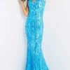 Jovani - 07784 Long Pattern Sequin Gown
