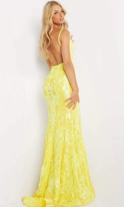 Jovani - 07784 Long Pattern Sequin Gown