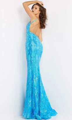 Jovani - 07784 Long Pattern Sequin Gown