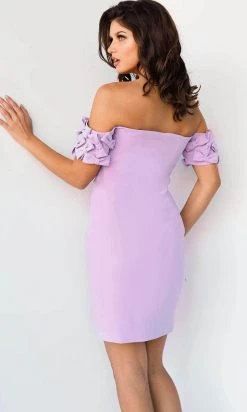 Jovani 07824 - Bow Accent Off Shoulder Cocktail Dress 5 Jovani 07824 - Bow Accent Off Shoulder Cocktail Dress