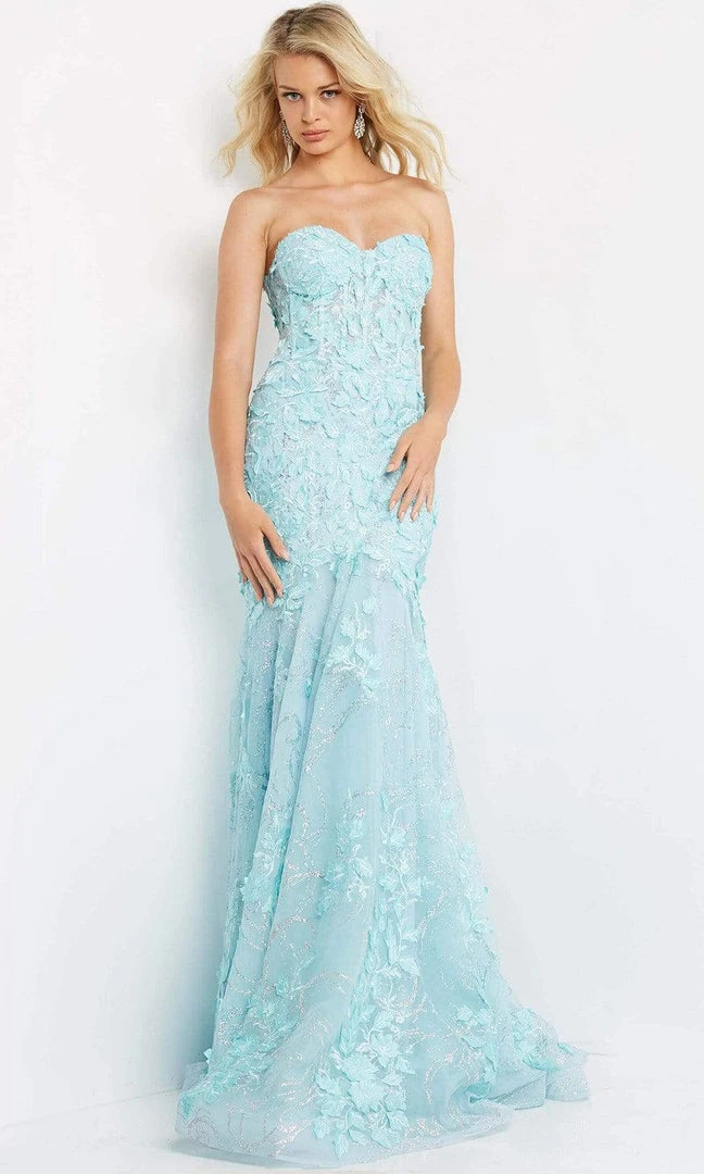 Jovani - 07935 Appliqued Sweetheart Mermaid Gown 6 Jovani - 07935 Appliqued Sweetheart Mermaid Gown