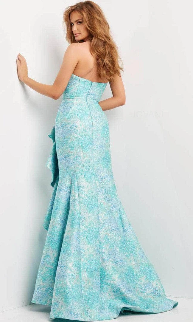 Jovani 08093 - Strapless Straight Across Neck Evening Gown 9 Jovani 08093 - Strapless Straight Across Neck Evening Gown