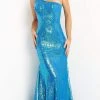 Jovani - 08177 One Shoulder Sequin Sheath Dress 2 Jovani - 08177 One Shoulder Sequin Sheath Dress