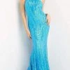 Jovani - 08338 Choker Neck Sequin Embellished Mermaid Evening Dress 1 Jovani - 08338 Choker Neck Sequin Embellished Mermaid Evening Dress