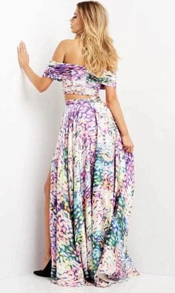 Jovani 08350 - Two-piece Off-shoulder Long Dress