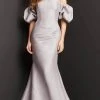 Jovani 08361 - Bubble Sleeve Off Shoulder Evening Dress 1 Jovani 08361 - Bubble Sleeve Off Shoulder Evening Dress