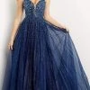 Jovani - 08408 Midnight Glittery Prom Gown 2 Jovani - 08408 Midnight Glittery Prom Gown
