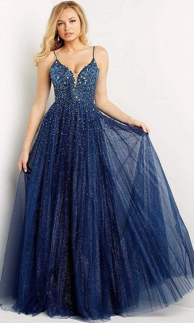 Jovani - 08408 Midnight Glittery Prom Gown 3 Jovani - 08408 Midnight Glittery Prom Gown