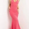 Jovani - 08467 Spaghetti Strap Cutout Back Gown 1 Jovani - 08467 Spaghetti Strap Cutout Back Gown