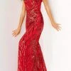 Jovani - 08481 Sequin Tie-Back Sheath Gown 2 Jovani - 08481 Sequin Tie-Back Sheath Gown