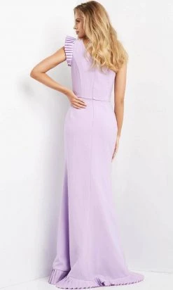 Jovani 08527 - Pleat-Trimmed Sheath Evening Dress 9 Jovani 08527 - Pleat-Trimmed Sheath Evening Dress