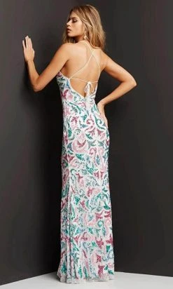 Jovani 08557 - Sleeveless Plunging V-neck Long Dress