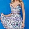 Jovani 08637 - Fully Beaded V-neck Short Dress