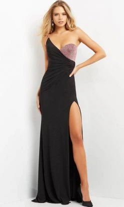 Jovani 09021 - One Shoulder Ruched Prom Gown