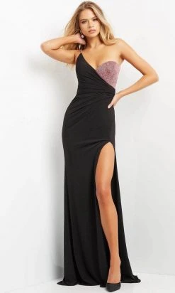 Jovani 09021 - One Shoulder Ruched Prom Gown