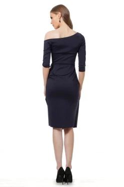 Jovani - 1035 Quarter Length Sleeve Knee Length Sheath Dress
