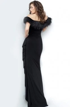 Jovani - 1147 Off-Shoulder Feather Sheath Dress 5 Jovani - 1147 Off-Shoulder Feather Sheath Dress