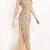 Jovani - 1162 Bead Embellished Plunging V Neck Gown 2 Jovani - 1162 Bead Embellished Plunging V Neck Gown