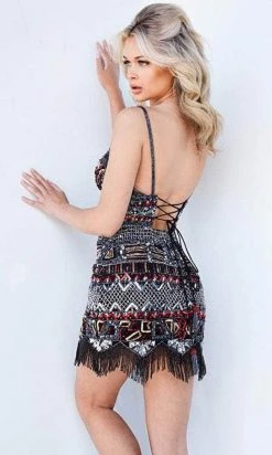 Jovani 000119 - Sleeveless Beaded Cocktail Dress