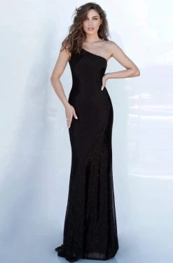 Jovani - 1248 Beaded One Shoulder Sheath Dress