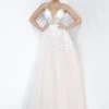 Jovani - 1310 Spaghetti Straps Sheer Embroidered Bodice Tulle Ballgown
