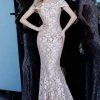 Jovani - 1814 Stretch Lace Off-Shoulder Trumpet Dress 1 Jovani - 1814 Stretch Lace Off-Shoulder Trumpet Dress