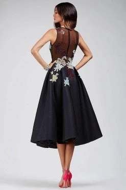 Jovani - 23695 Multi-Colored Sheer Jewel A-line Dress