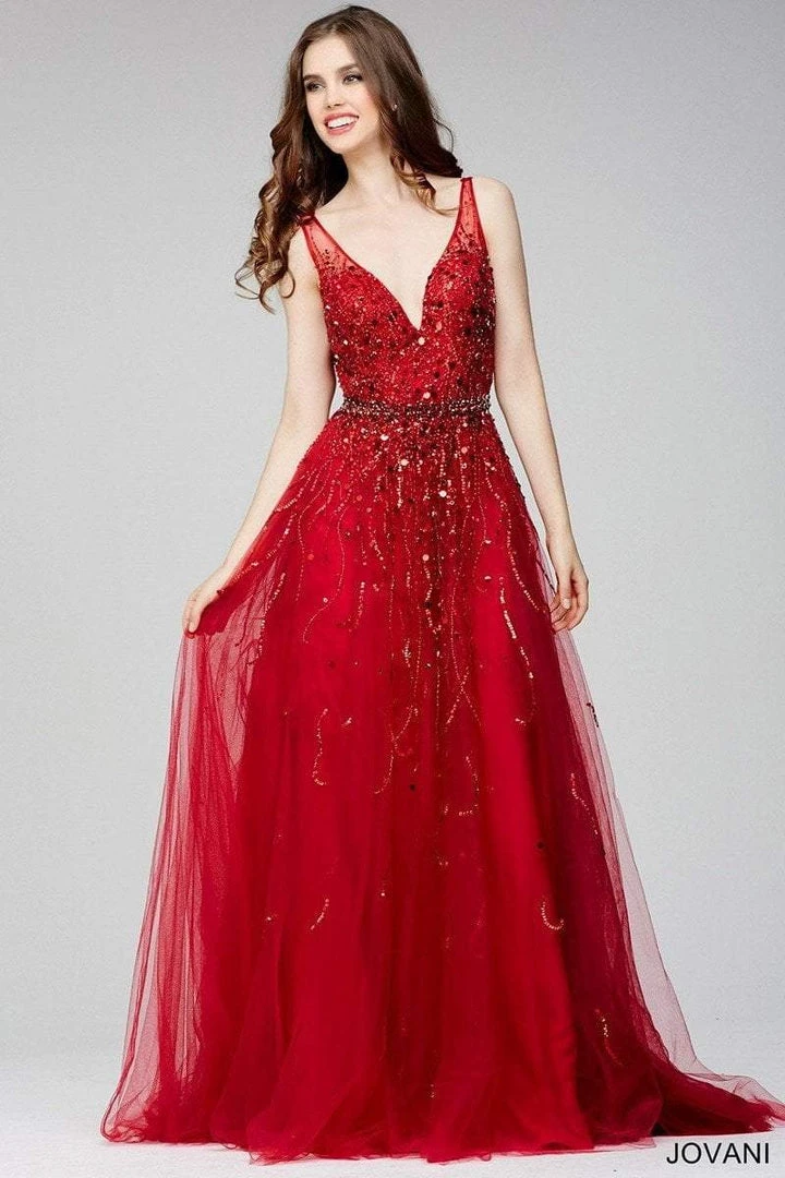Jovani - 29085 Sleeveless Adorned Tulle Gown 3 Jovani - 29085 Sleeveless Adorned Tulle Gown
