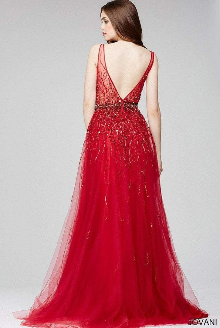 Jovani - 29085 Sleeveless Adorned Tulle Gown 4 Jovani - 29085 Sleeveless Adorned Tulle Gown