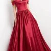 Jovani 3129 - Off Shoulder Satin Evening Gown 1 Jovani 3129 - Off Shoulder Satin Evening Gown