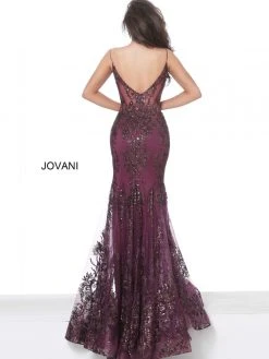 Jovani - 3675 Sequined Illusion Corset Mermaid Gown 49 Jovani - 3675 Sequined Illusion Corset Mermaid Gown