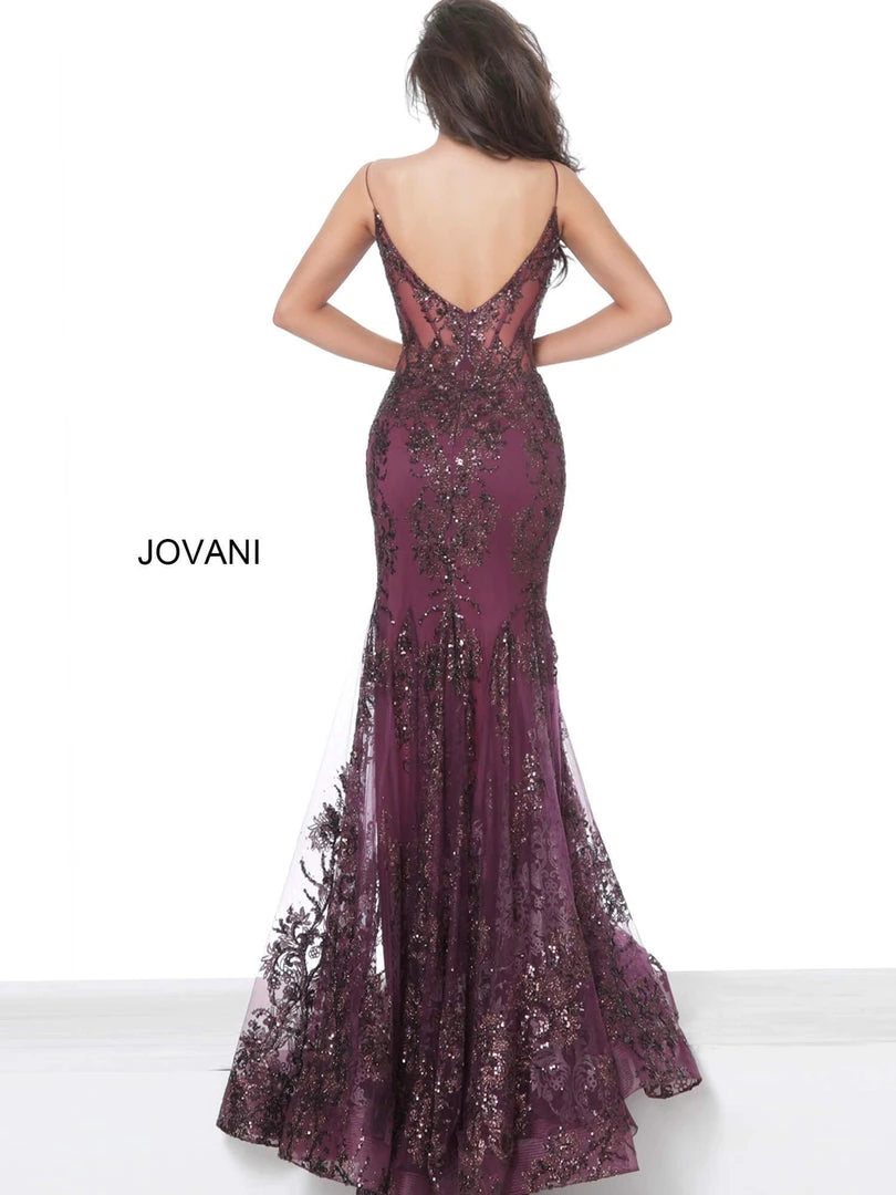 Jovani - 3675 Sequined Illusion Corset Mermaid Gown 26 Jovani - 3675 Sequined Illusion Corset Mermaid Gown