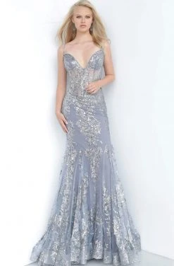 Jovani - 3675 Sequined Illusion Corset Mermaid Gown 31 Jovani - 3675 Sequined Illusion Corset Mermaid Gown
