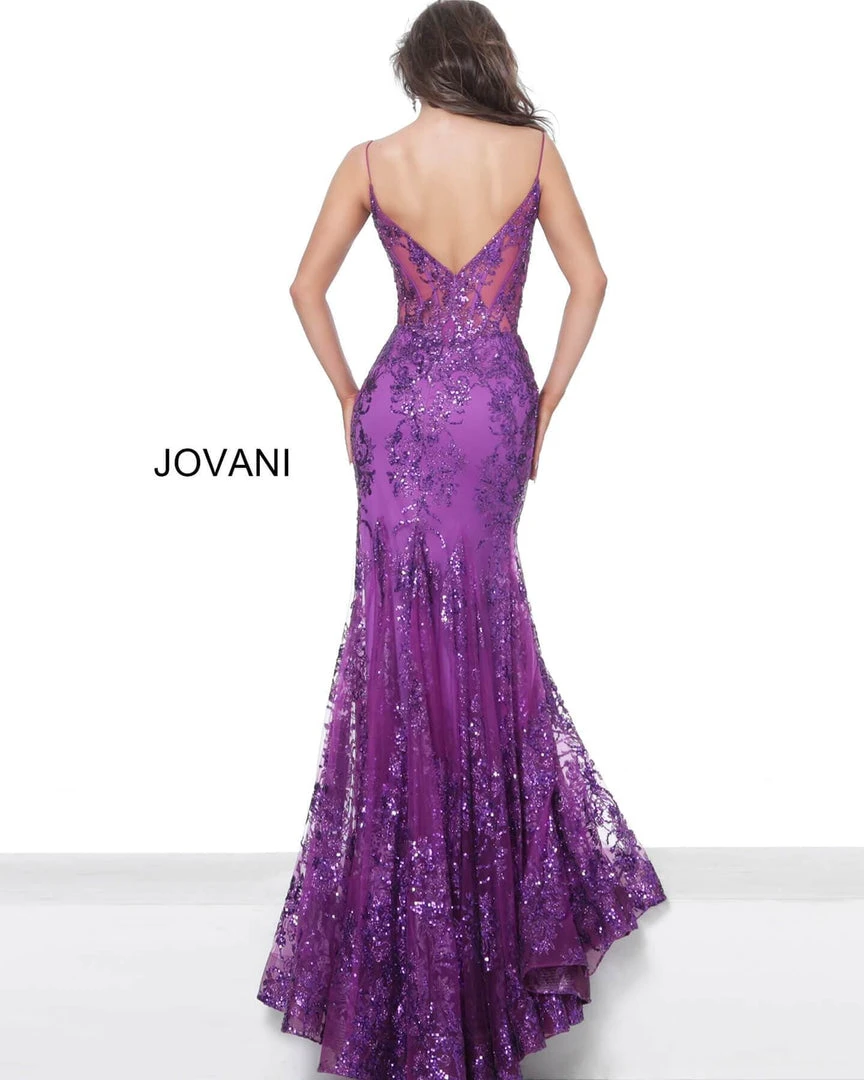 Jovani - 3675 Sequined Illusion Corset Mermaid Gown 25 Jovani - 3675 Sequined Illusion Corset Mermaid Gown